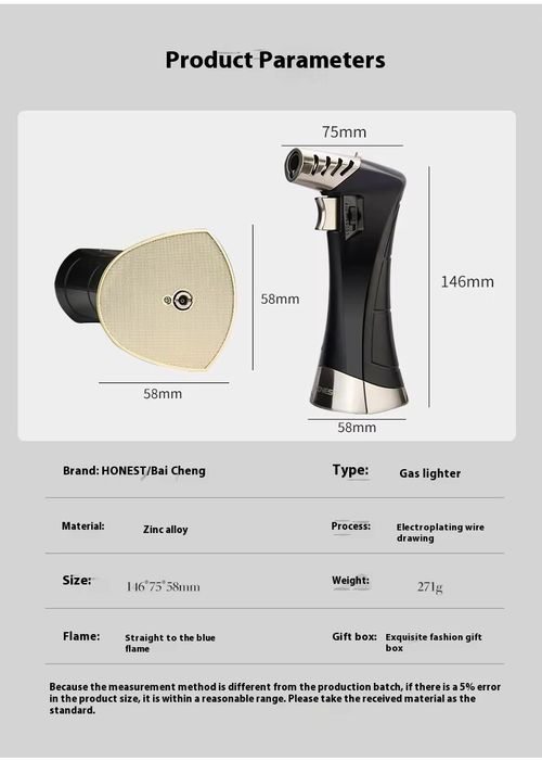 Hot Sale Adjustable Fire Safety Buckle Desktop Gas Torch Lighter