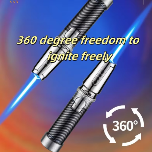 Outdoor barbecue ignition device - propane inflator, 1300-degree metal lighter, with safe lock for cigar and barbecue use