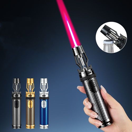 Multifunctional Cigar Specific Spray Gun Lighter Refillable Jet Flame Windproof Lighter Barbecue Bottle Opener