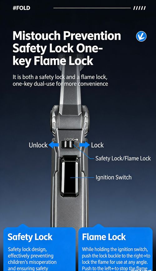 ZB-102 Foldable Windproof Butane Torch Lighter