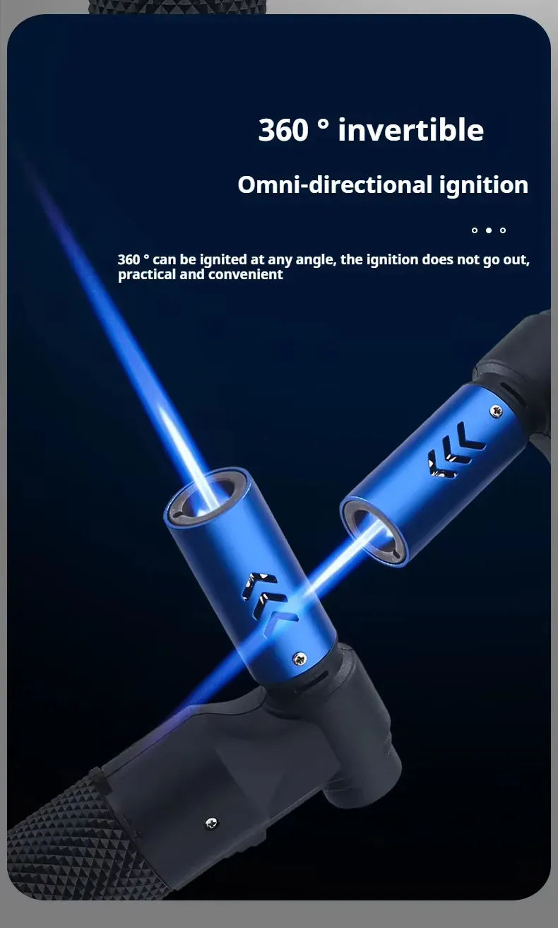 High Quality 360 Invertable 1300 Degree Outdoor Windproof Bbq Gas Lighter