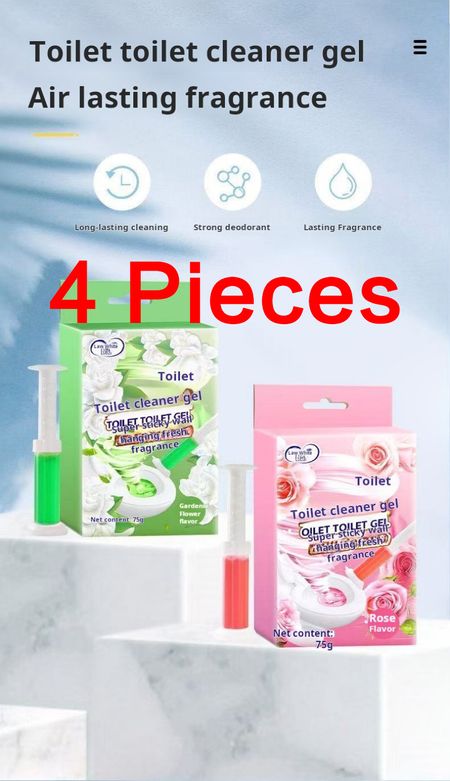 2378--4 Pieces Deodorizing Toilet Cleaner Gel