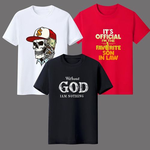 1112 Supports COD 3-piece short-sleeved T-shirt