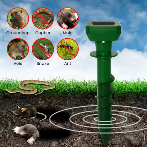 1958--COD Available--Solar-powered snake, rat and insect repellent device