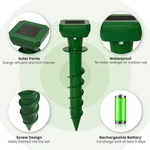 1958--COD Available--Solar-powered snake, rat and insect repellent device