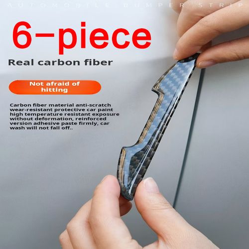 2459--6 Pieces Carbon fiber anti-collision rubber strips for the car door