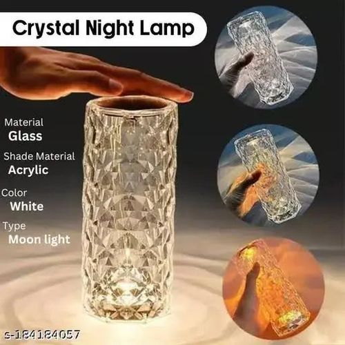 1907-3--16-color rose-textured crystal lamp COD