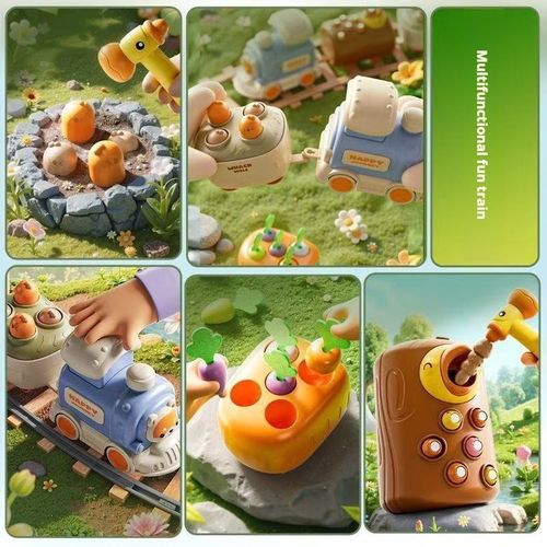 2498--Multi-functional Pressing Mini Train Toy