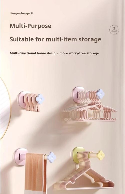2393--4 Pieces Self-drilling-free extendable clothes hanger organizer