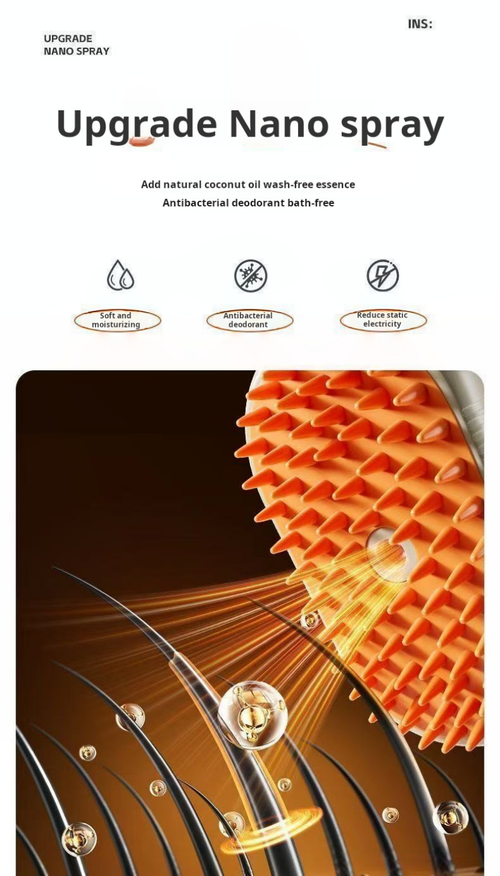 2108--2 Pieces Multifunctional Electric Pet Hair Brush