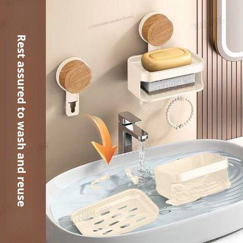 2371--2 Pieces Semi-permanent soap holder without drilling holes