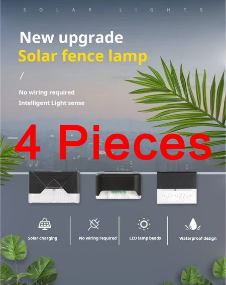 2217--4 Pieces LED solar lamp
