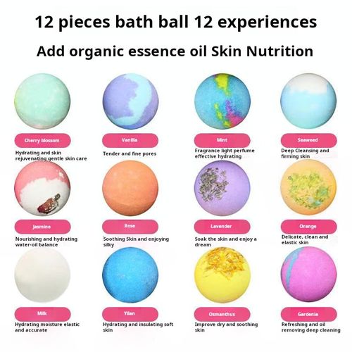 2430 -- 12 Pieces Essential Oil Fragrance Bath Balls