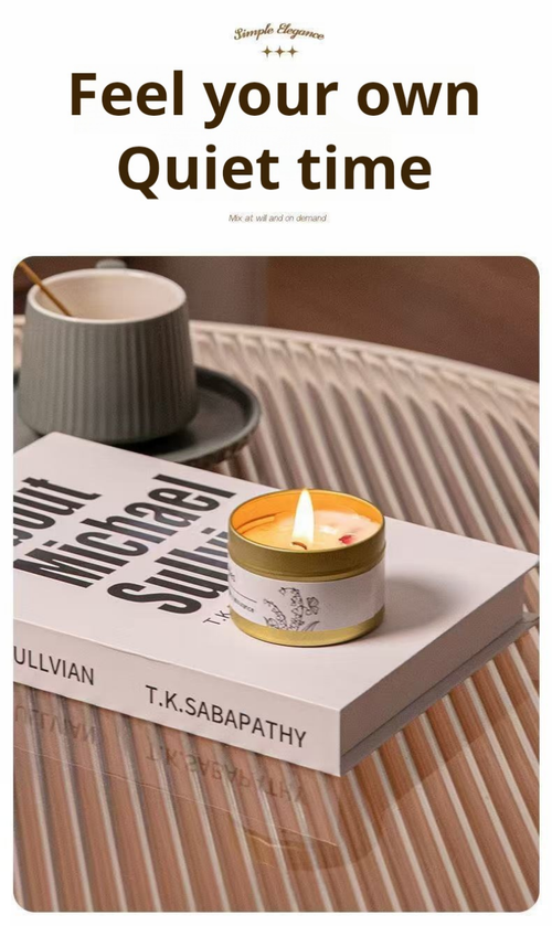 2068--4 Pieces Petal Candle Aromatherapy