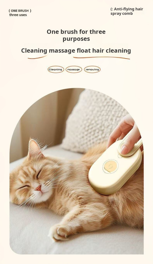 2108--2 Pieces Multifunctional Electric Pet Hair Brush