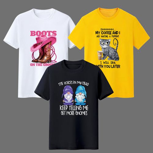 1119 Supports COD 3-piece short-sleeved T-shirt