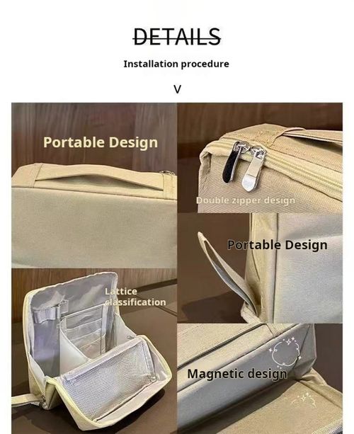 2416--2 Pieces Portable multi-layer compartmental storage bag