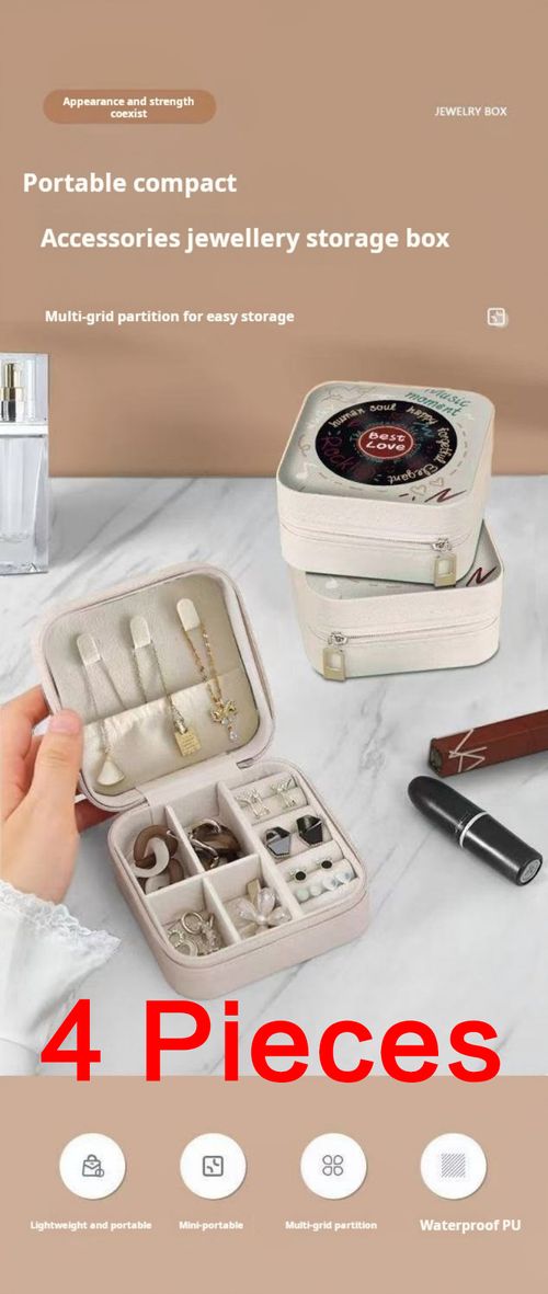 2512--4 Pieces Portable jewelry storage box