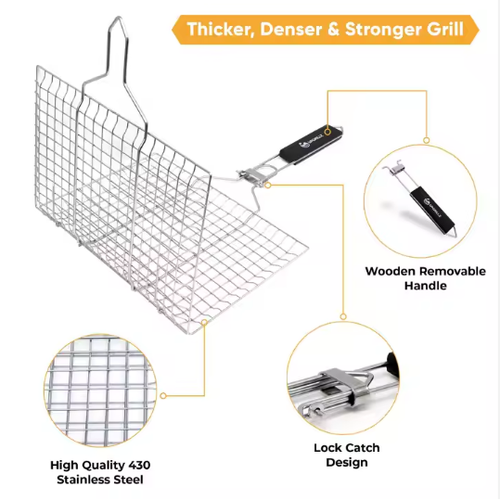 C1924--COD Available--Stainless steel three-dimensional barbecue net