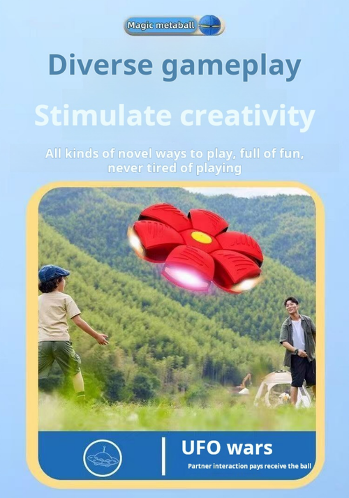 2117--2 Pieces Magical flying disc kicking the ball