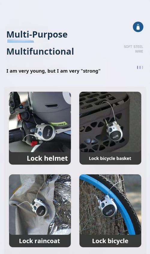 2059--2 Pieces Portable password steel lock