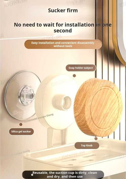 2371--2 Pieces Semi-permanent soap holder without drilling holes