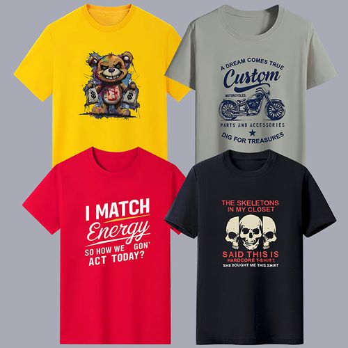 1114  Supports COD 4-piece short-sleeved T-shirt