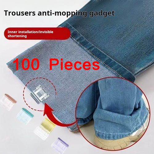 2422--100 Pieces Pant leg hemming fastener to prevent dragging on the ground