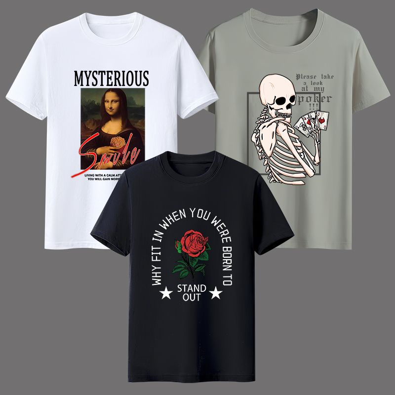 Supports COD 3-piece short-sleeved T-shirt 1102