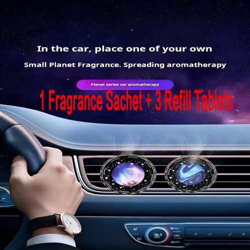 2460--Vehicle-mounted air outlet fragrance（1 × Car Air Vent Planet Aroma Diffuser  3 × Refill Aroma Tablets）