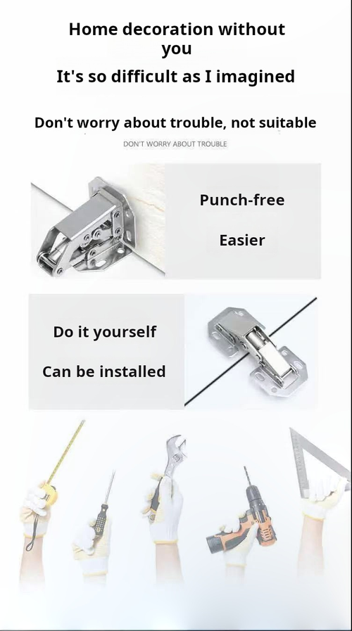 2021--8 Pieces Hinge without holes drilled