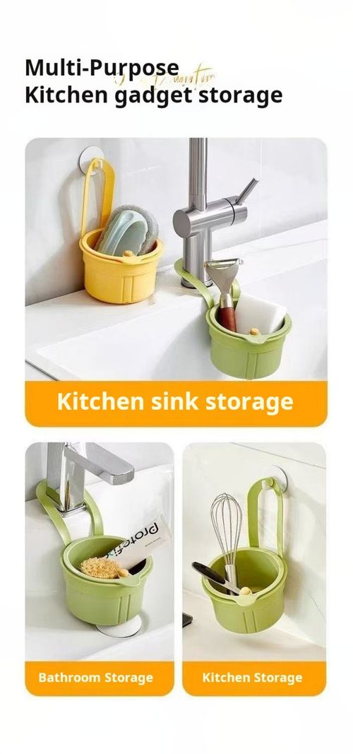 2340--3 Pieces Wall-mounted sink draining basket