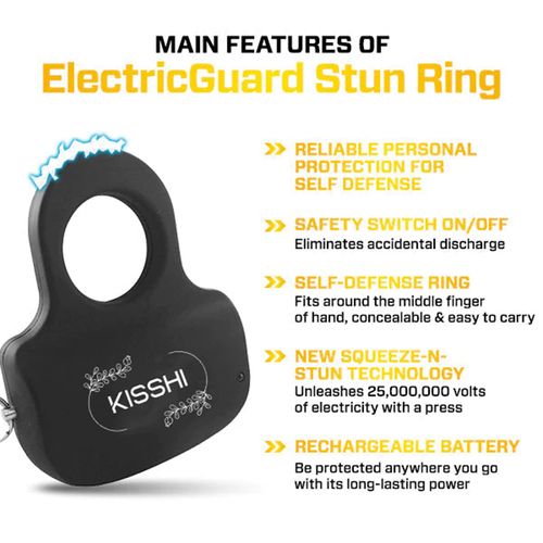 1931--High power 25,000,000 Stun Ring Mini anti-maneuver grip lighting ring