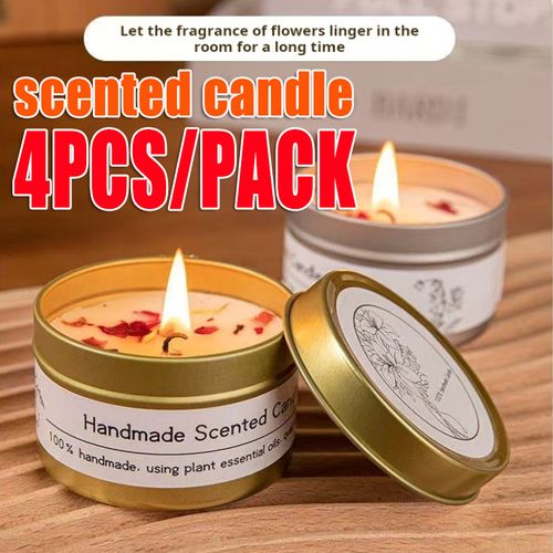 2068--4 Pieces Petal Candle Aromatherapy