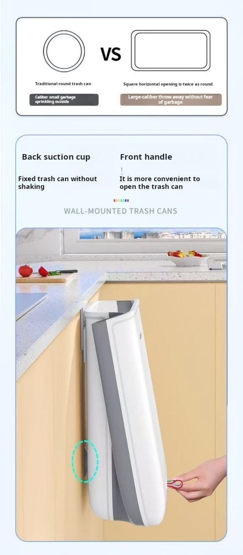 2283--Foldable suction cup kitchen trash can