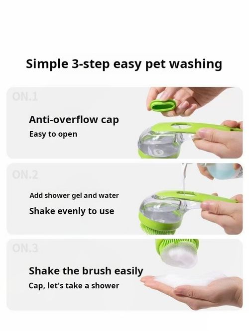 2448--3 Pieces Pet bath silicone brush