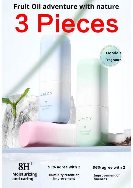2353--3 Pieces Vitamin E Hyaluronic Acid Lip Balm