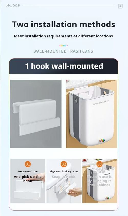 2283--Foldable suction cup kitchen trash can