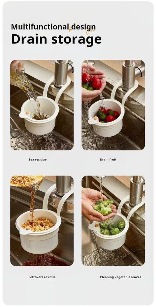 2340--3 Pieces Wall-mounted sink draining basket