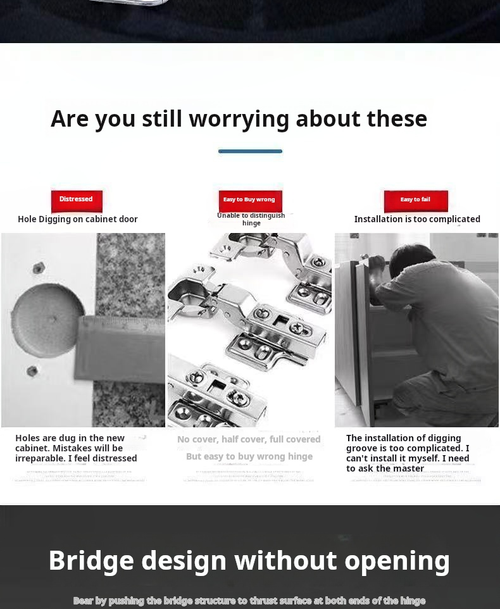 2021--8 Pieces Hinge without holes drilled