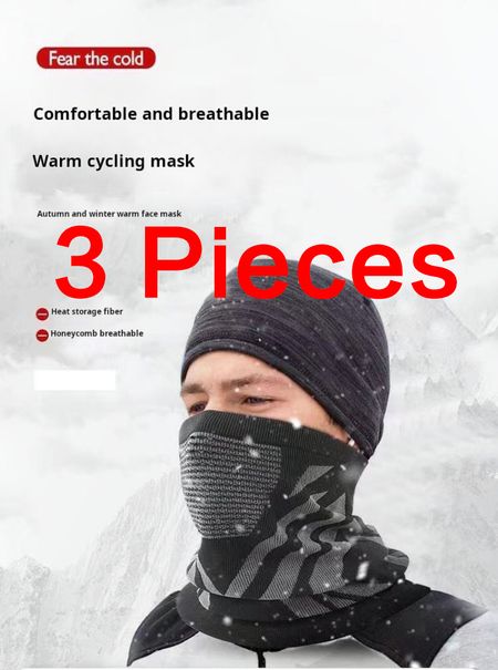 2509--3 Pieces Winter and autumn cold protection and warmth retention mask
