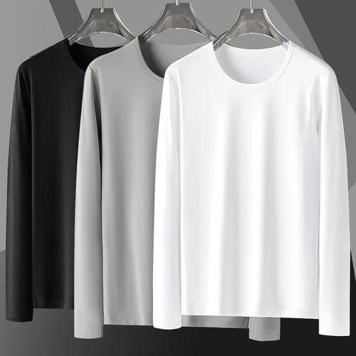 CT-100--Yixin 3 Pieces Men's Long Sleeved Round Neck T-shirt