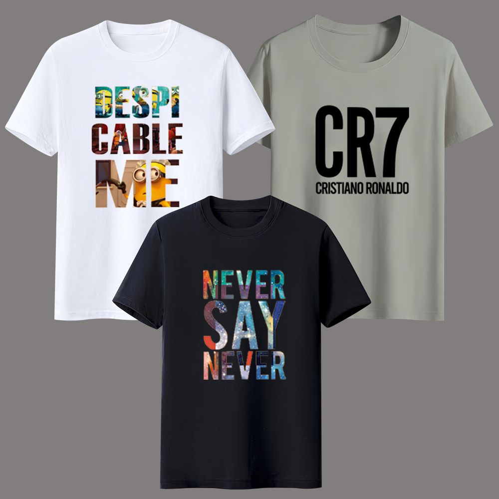 Supports COD 3-piece short-sleeved T-shirt 1108
