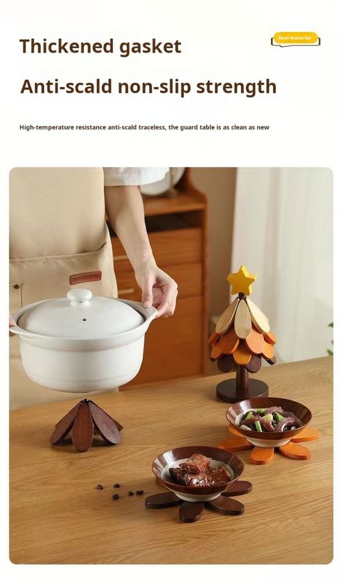 2492--2 Pieces Decorative Christmas tree heat insulation pad