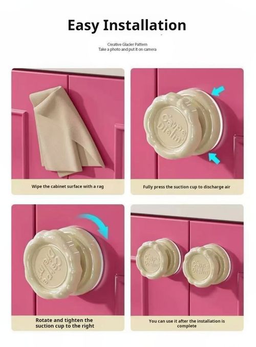 2389--6 Pieces Suction cup door handle