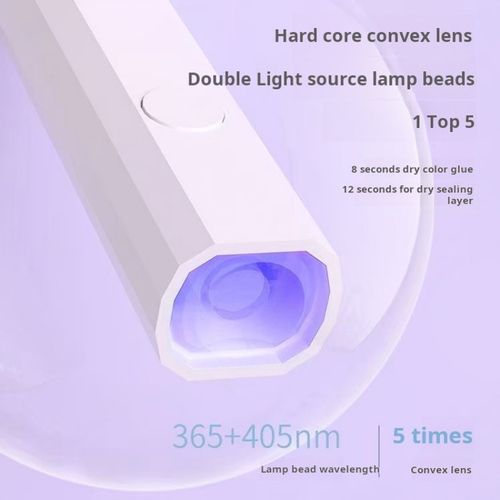 2226--2 Pieces Flashlight ultraviolet nail art lamp