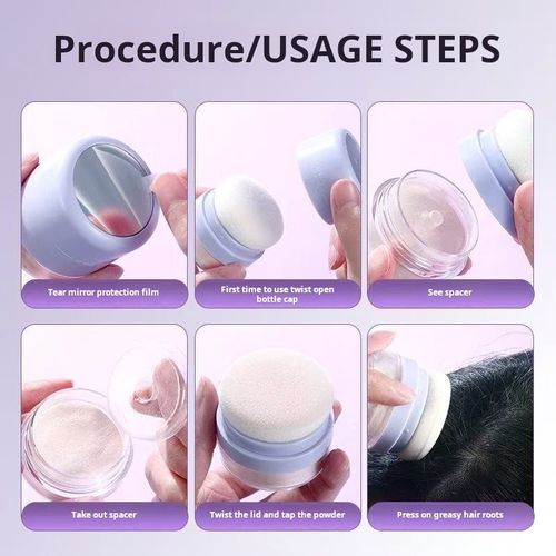 2404--3 Pieces Head Oil Control Powder