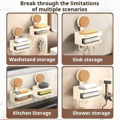 2371--2 Pieces Semi-permanent soap holder without drilling holes