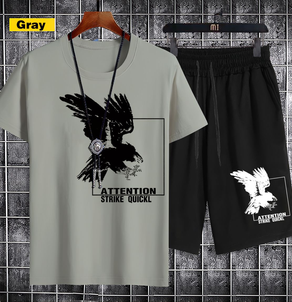 Supports COD  2pieces   Short-sleeved T-shirts and shorts1122-4