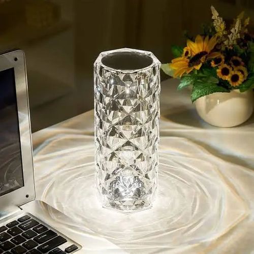 1907--16-color rose-textured crystal lamp COD